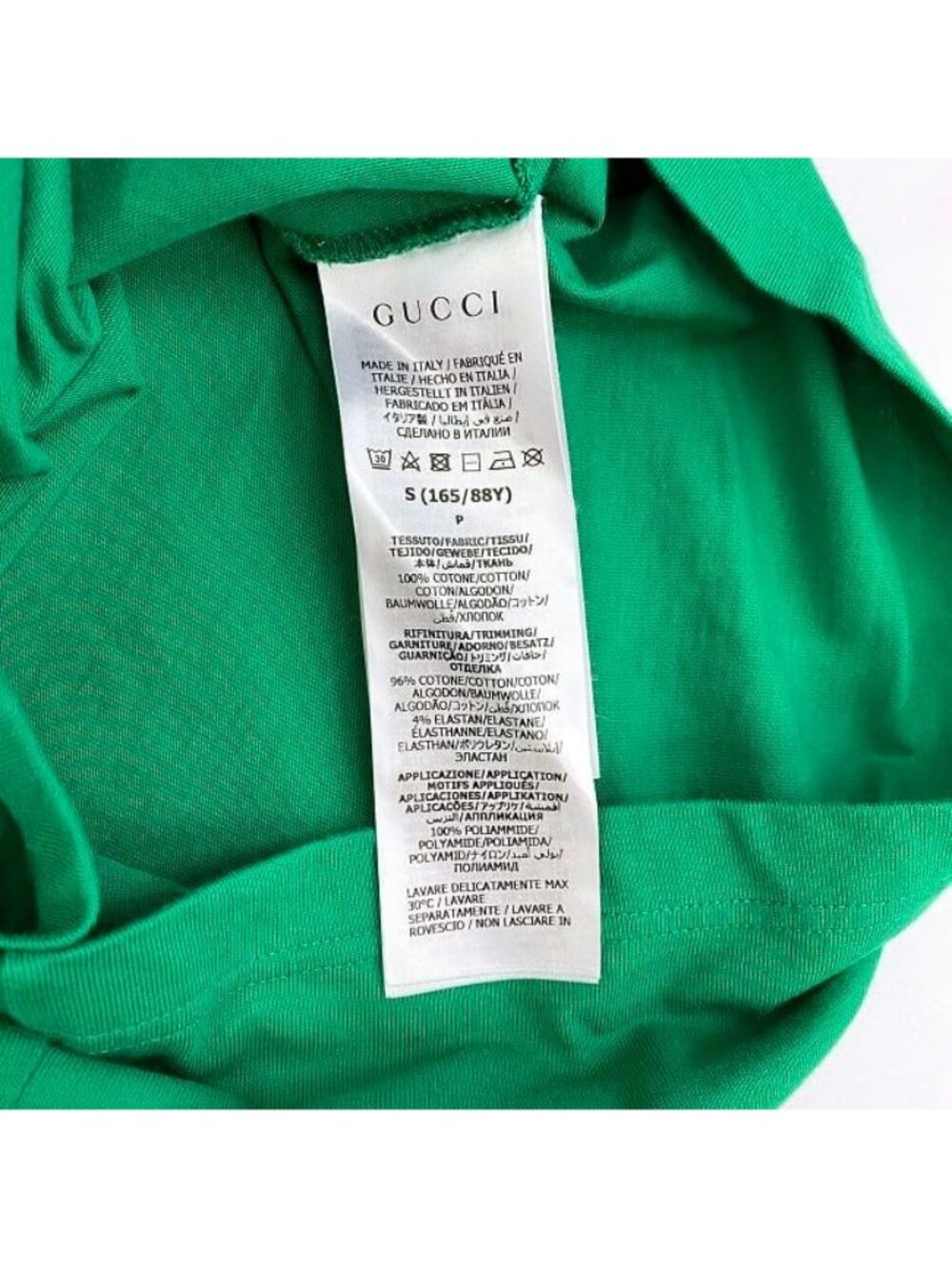 Gucci Adidas T-Shirt Green White Trefoil - Picture 5 of 6